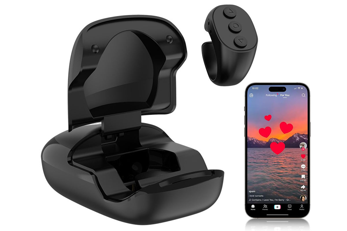 Wireless Remote Scrolling Ring Page Turner Bluetooth Camera Shutter Remote