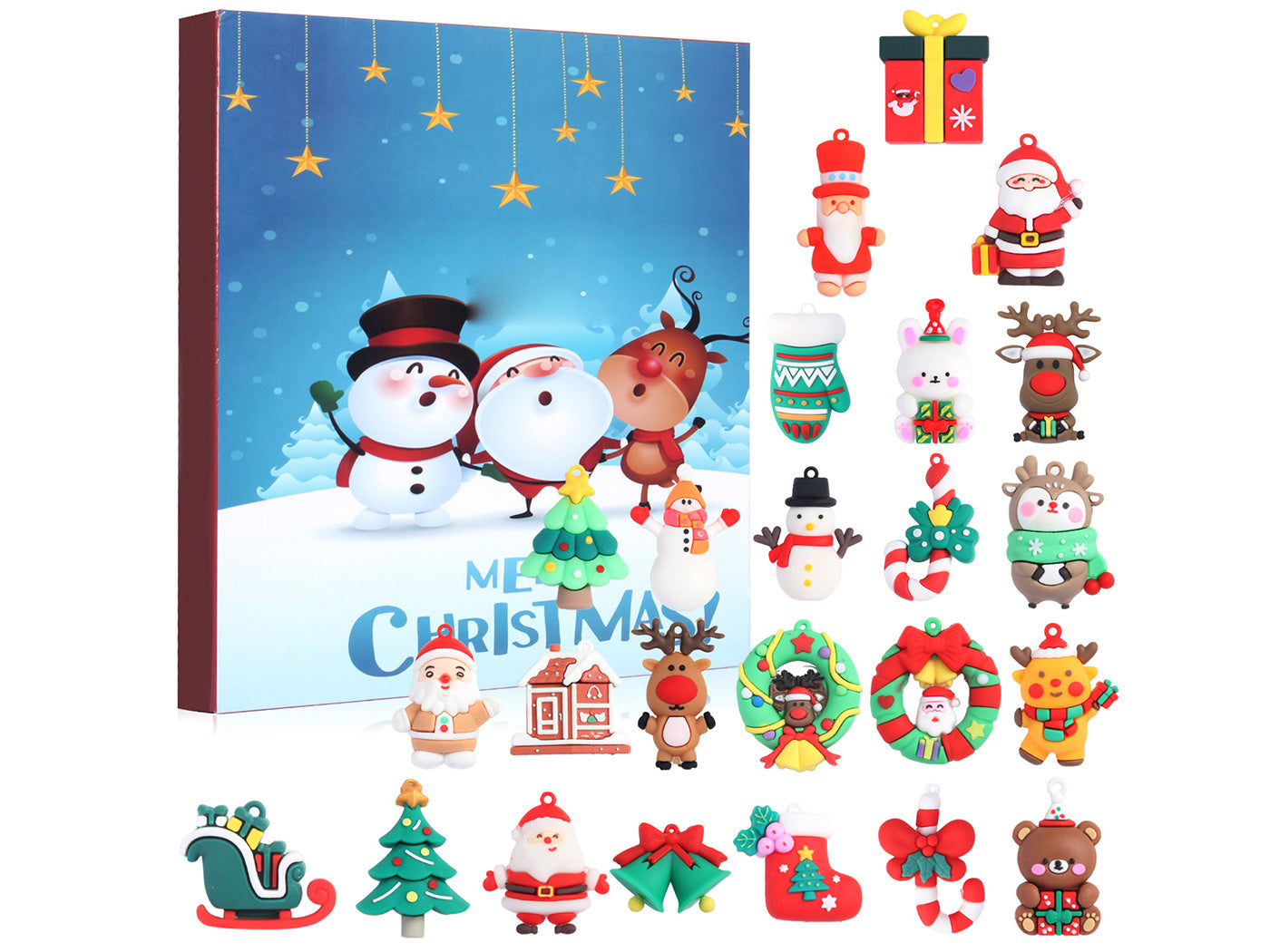 Christmas 24 Days Countdown Advent Calendar Christmas Ornaments