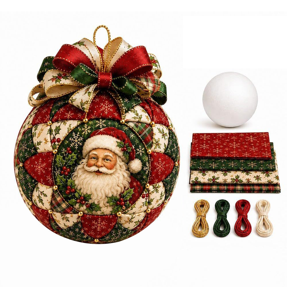 Adult Christmas Patchwork Ball DIY Ornament Craft Kit
