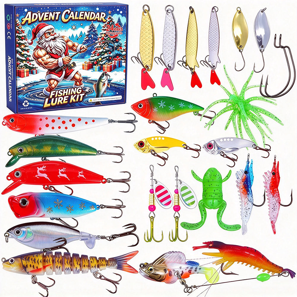 24Pcs Fishing Lure Set Advent Calendar
