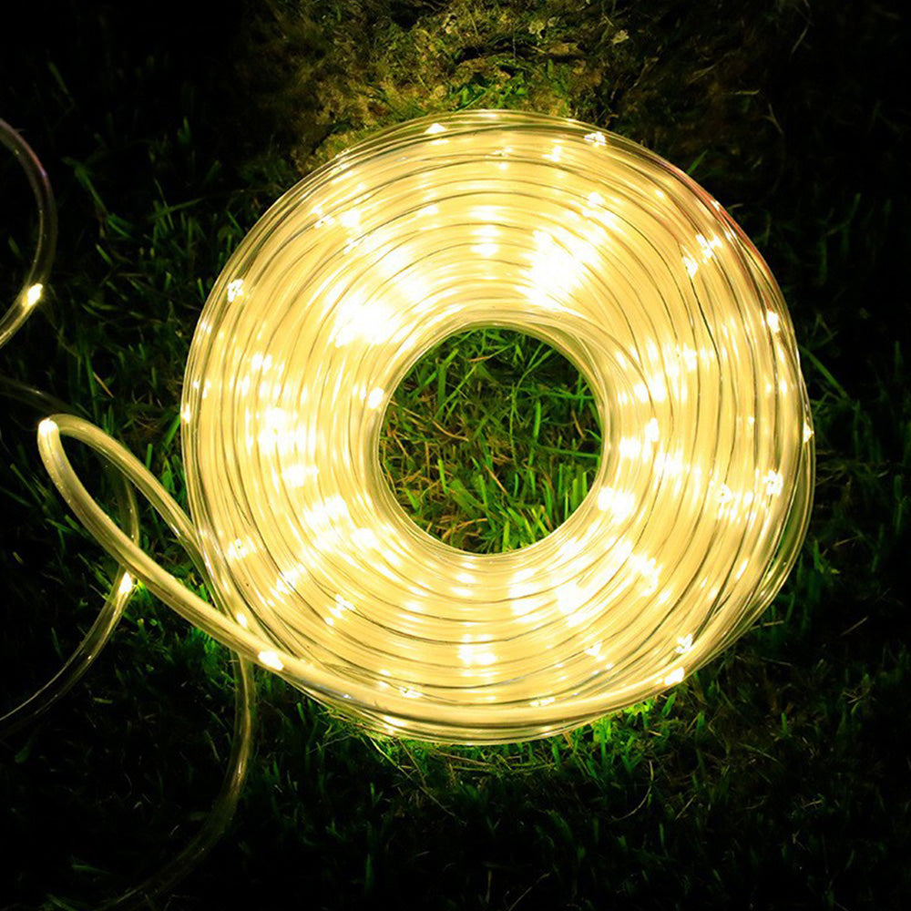 12m 100 LED Solar Rope Lights with 8 Modes for Parties and Weddings
