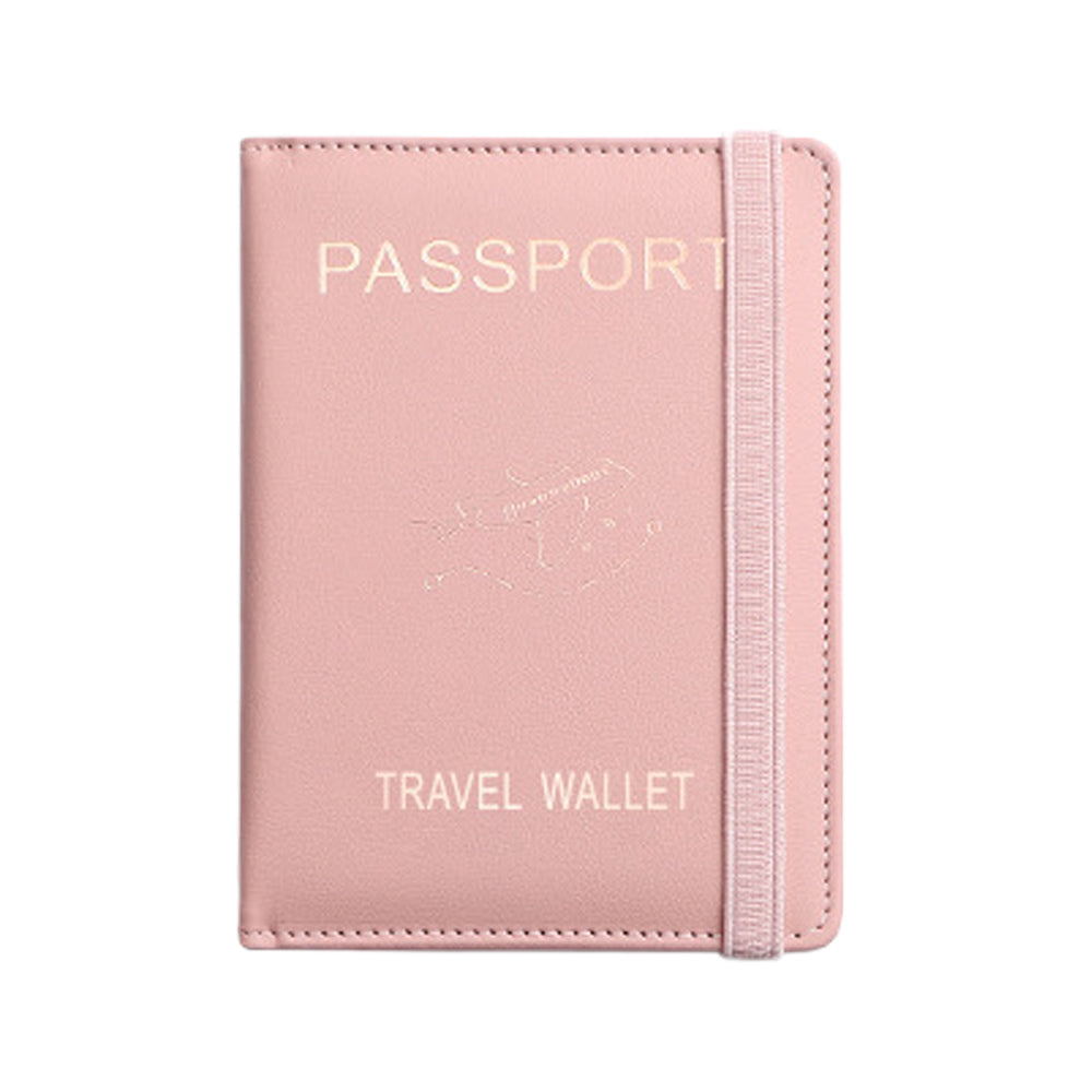 RFID Blocking Travel Passport Holder with Elastic Strap