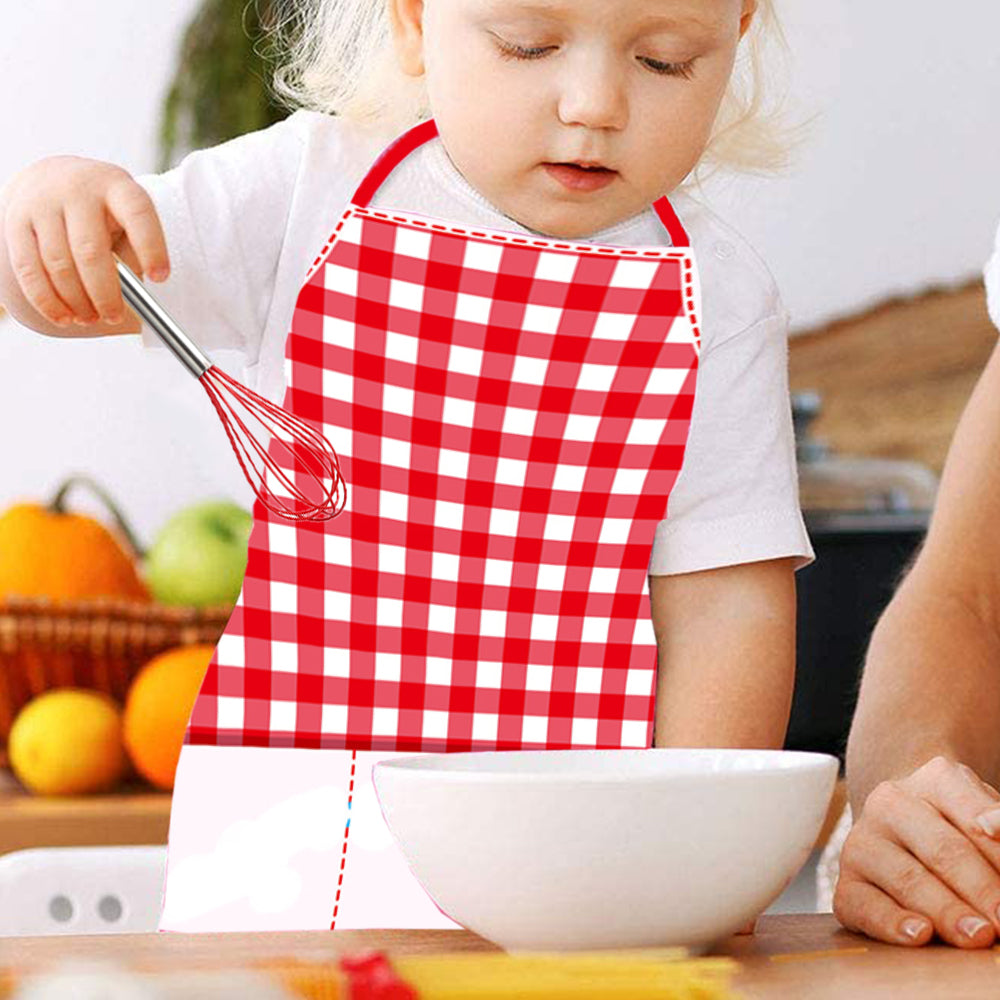 Silicone Mini Cooking Play Set with Apron for Kids Kitchen Pretend Toys