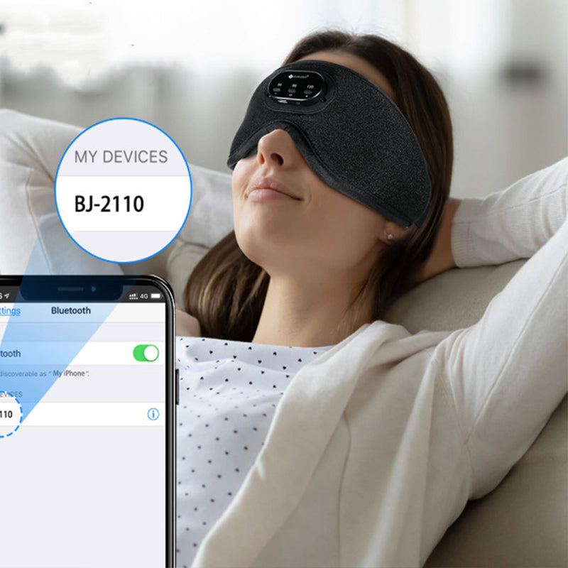 White Noise Sleep Mask Wireless 5.2 Bluetooth Sleep Headphones