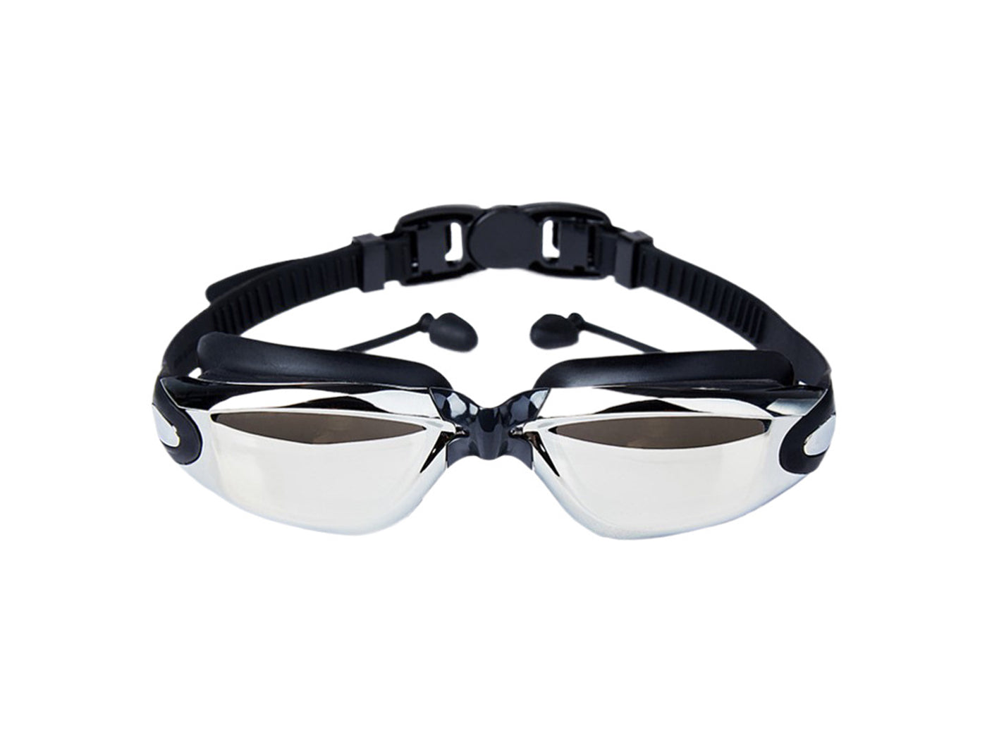 Electroplated Swimming Goggles with Case Anti-Fog UV-Blocking for Adults
