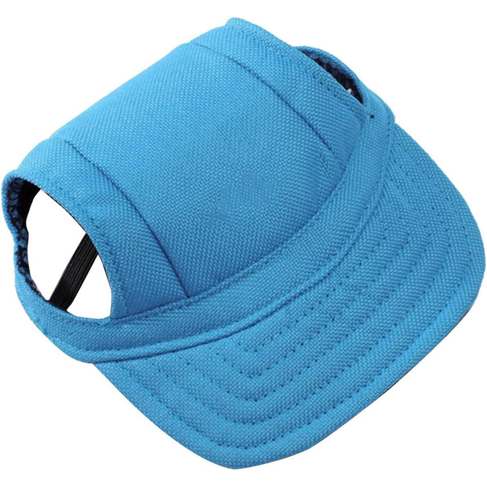 Fashion Dog Cat Pet Baseball Cap with Ear Holes and Adjustable Strap-Blue