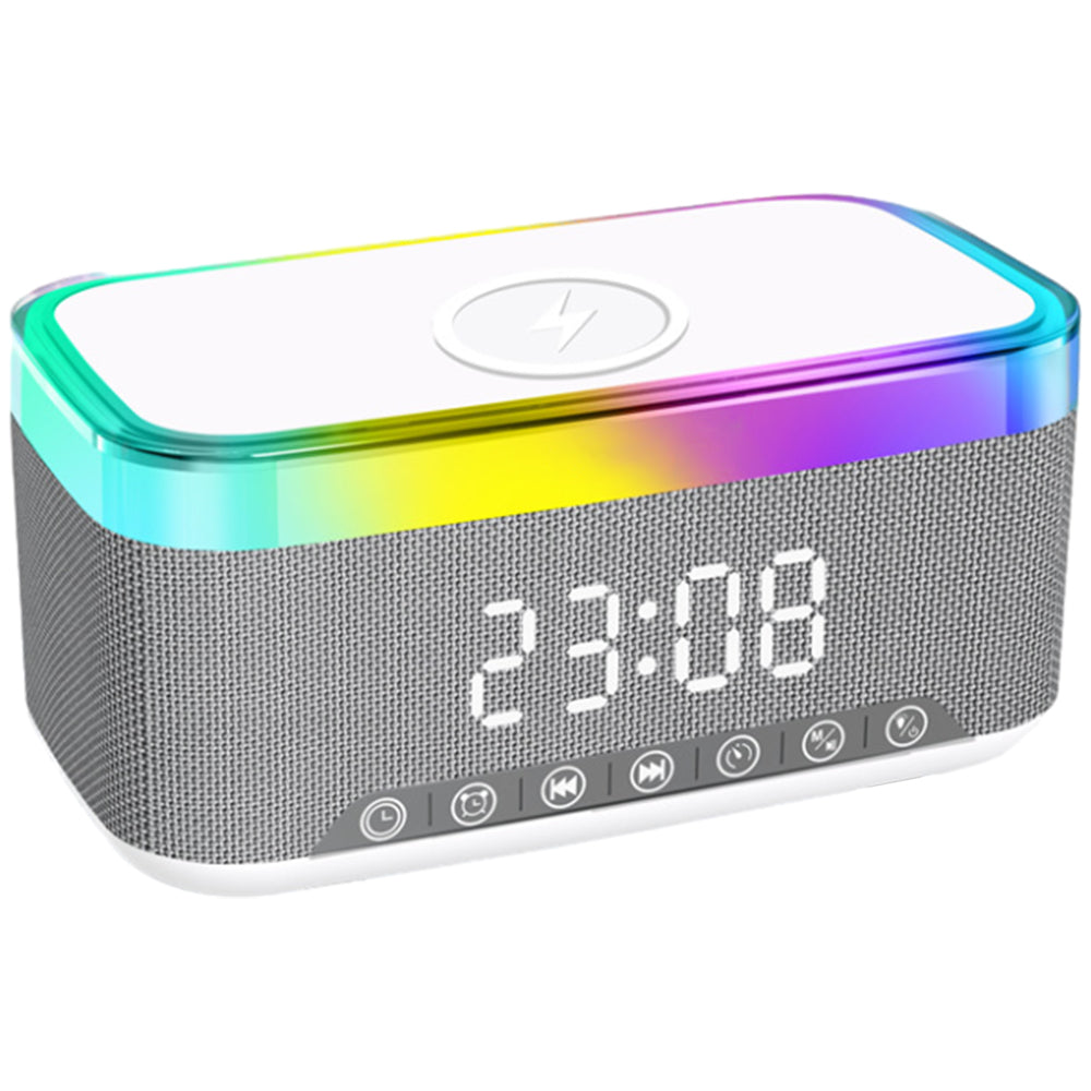 Wireless Phone Charger Bluetooth Speaker Smart Alarm Clock Radio