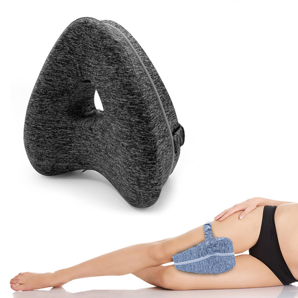 Memory Foam Leg Pillow Cushion Knee Support Washable Cover Side Sleeper