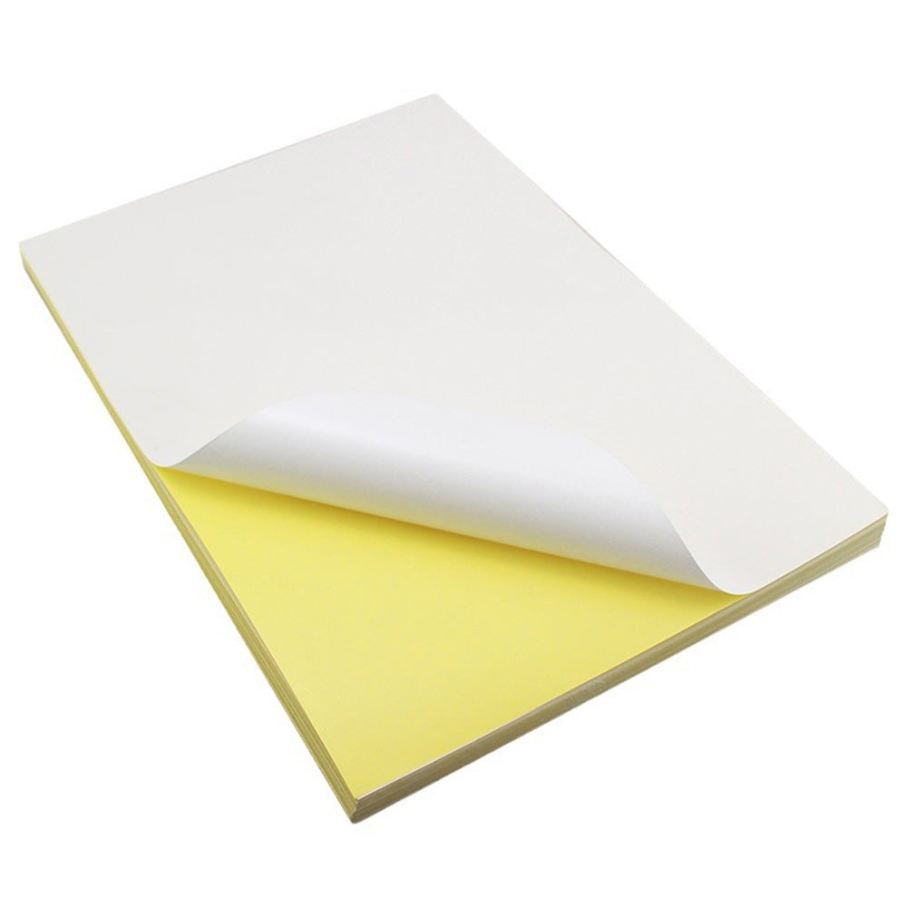 100 Sheets A4 Matte Self Adhesive Label Paper for Inkjet Laser Printers