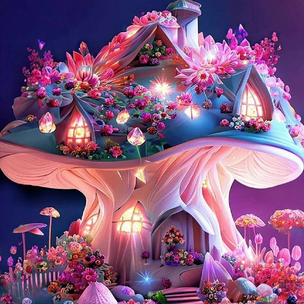 5D Diamond Painting Fantasy Cottage Castle Kits for Kids Adults Beginners