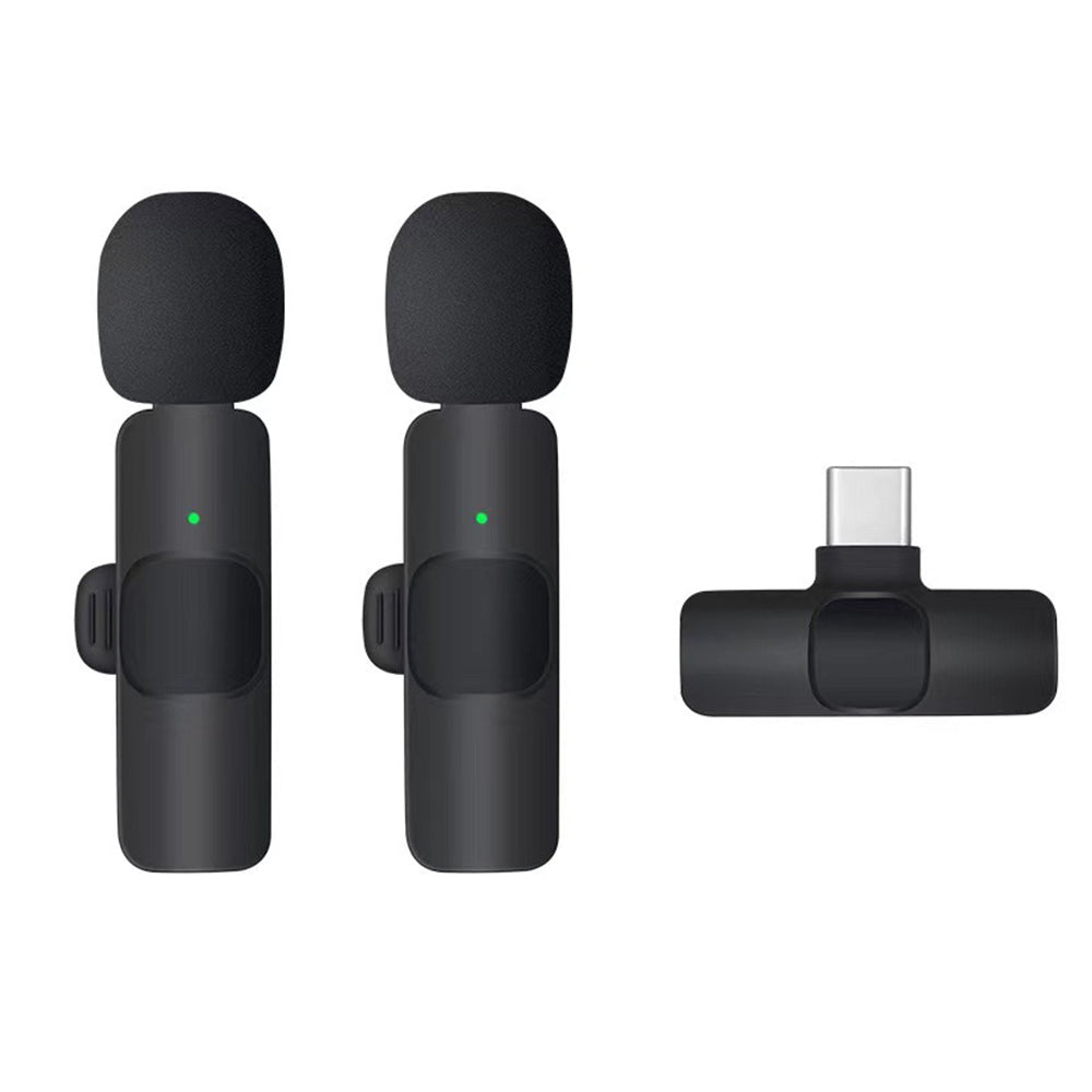2-Pack Wireless Microphone for iPhone iPad Android