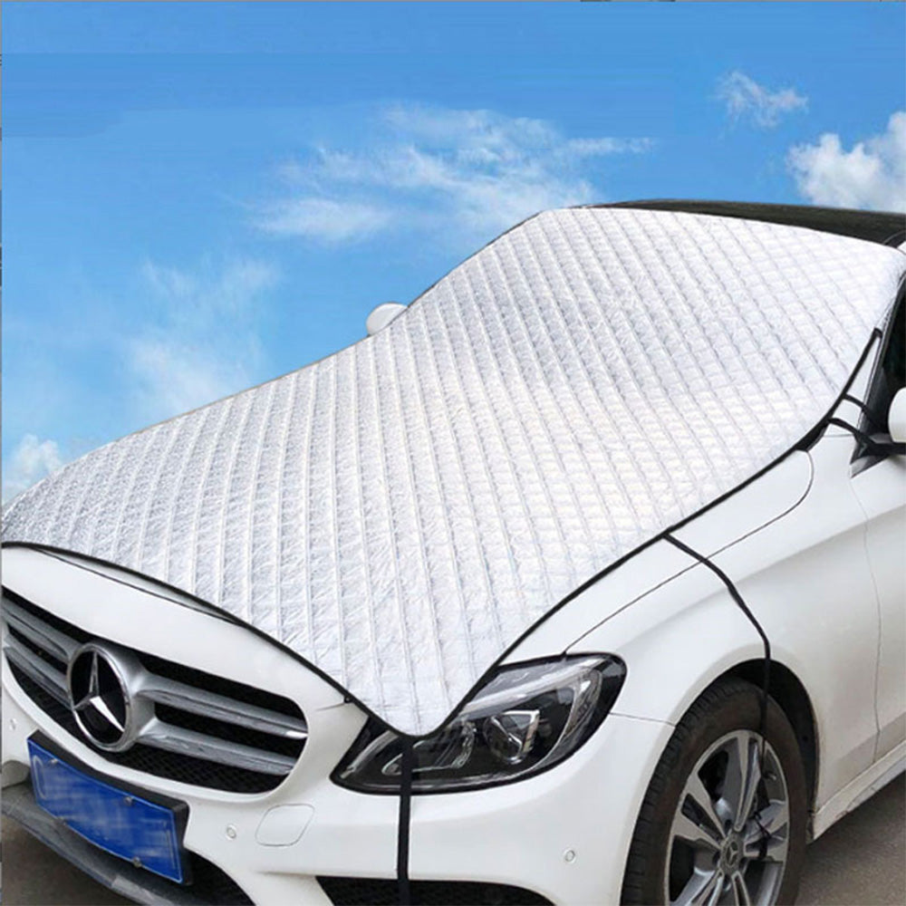Universal Car Windshield Snow Cover - Heavy Duty Winter Frost Protector for Most Vehicles