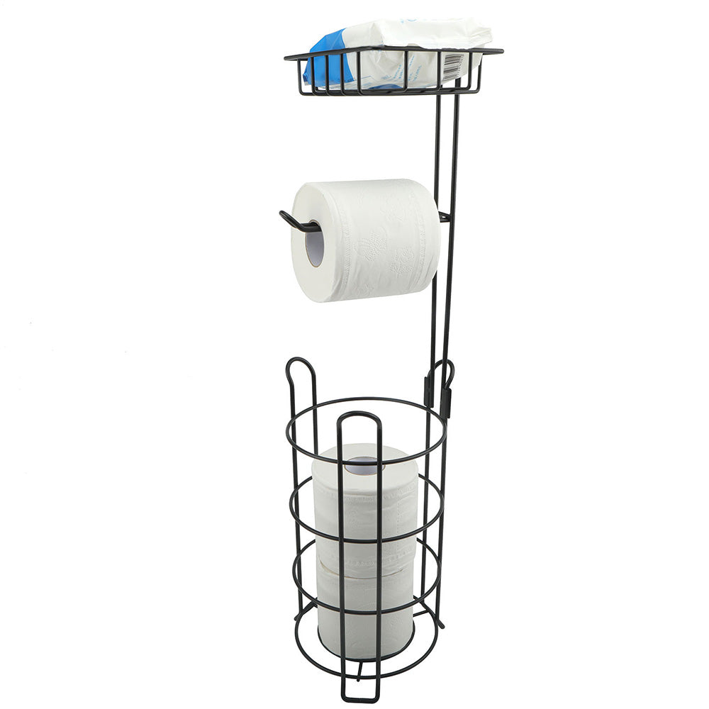 Freestanding Toilet Paper Holder with Storage Basket