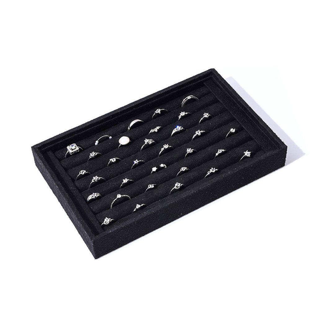 Jewellery Ring Display Organiser Case Tray Holder Earring Storage Box