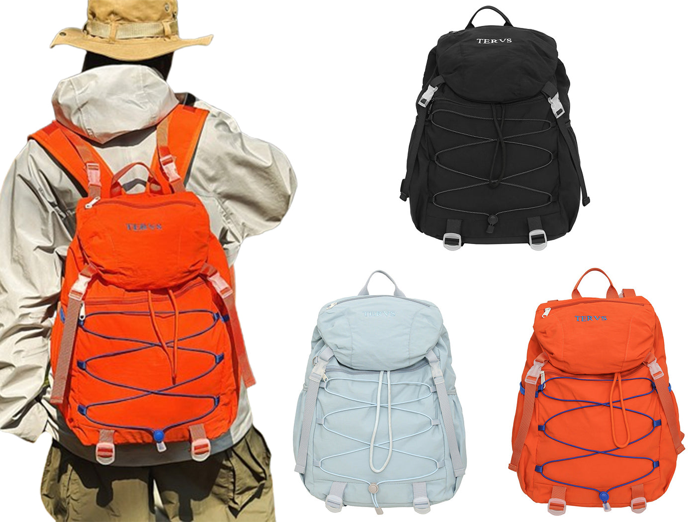 Hiking Backpack Packable Water Resistant Lightweight Daypack with Small Pouch