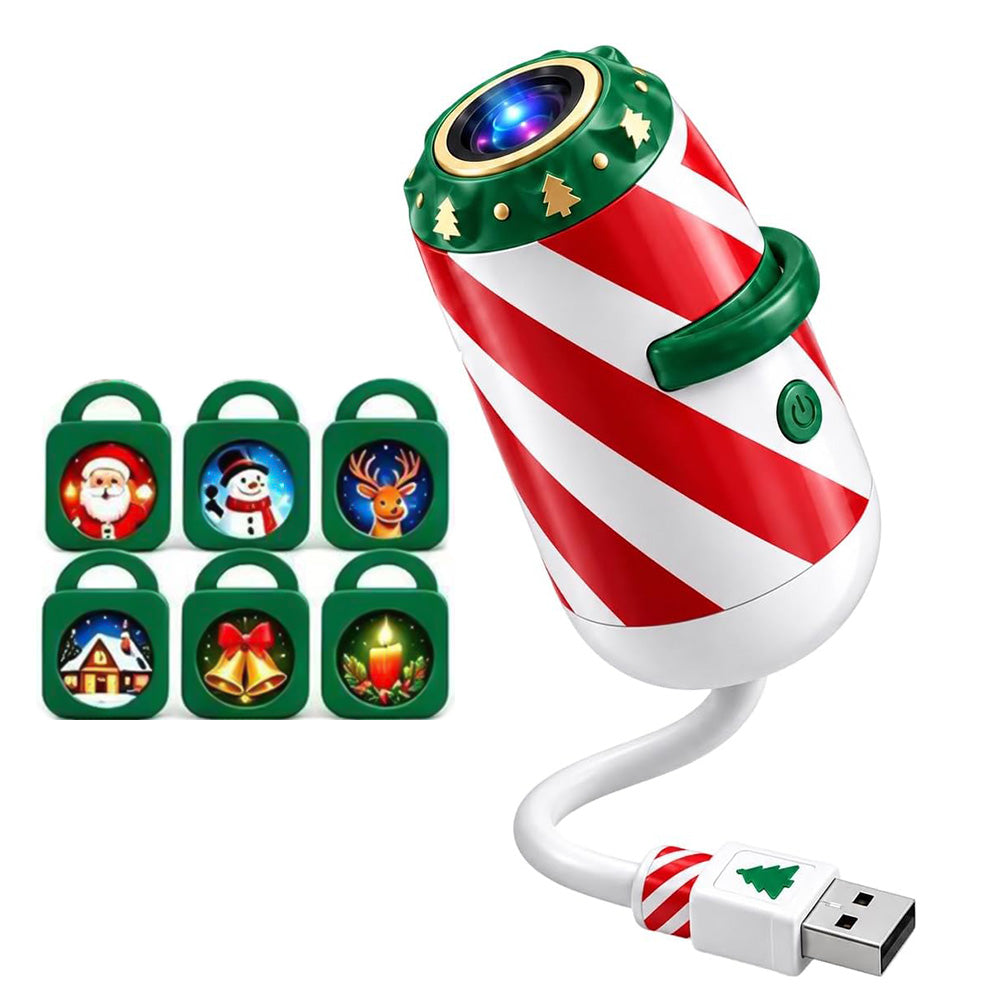 USB Christmas Projection Light with Assorted Lenses for Ceiling Decoration