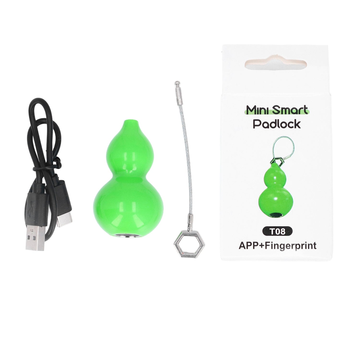 Waterproof USB Rechargeable Fingerprint Padlock for Tuya App for Door Luggage Suitcase Backpack