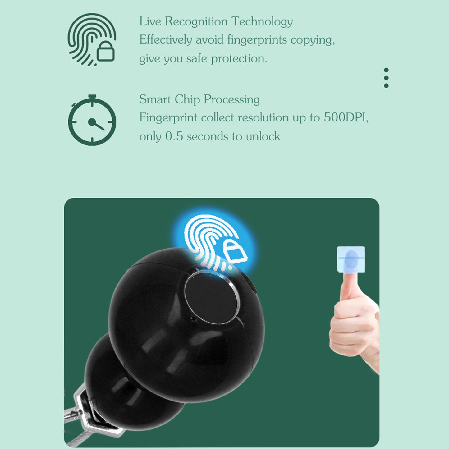 Waterproof USB Rechargeable Fingerprint Padlock for Tuya App for Door Luggage Suitcase Backpack