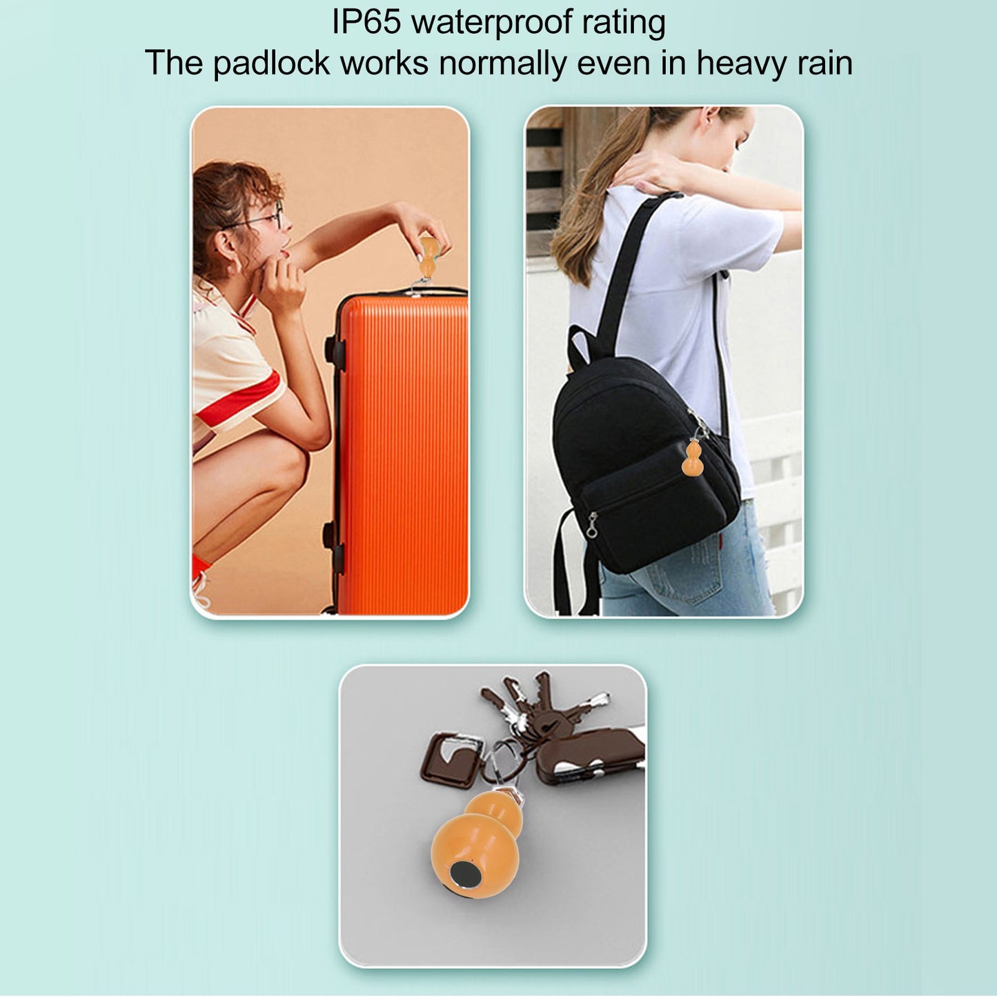 Waterproof USB Rechargeable Fingerprint Padlock for Tuya App for Door Luggage Suitcase Backpack