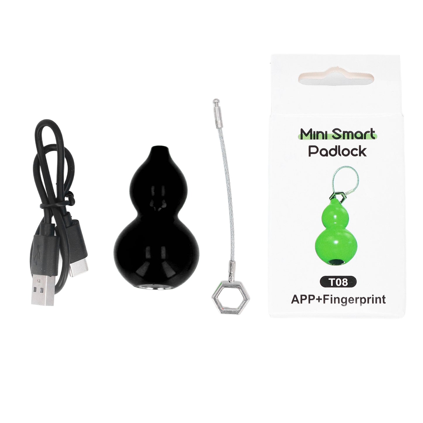 Waterproof USB Rechargeable Fingerprint Padlock for Tuya App for Door Luggage Suitcase Backpack