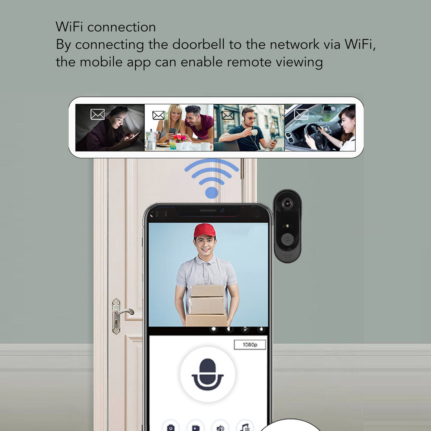 Wireless Night Vision Video Doorbell Camera