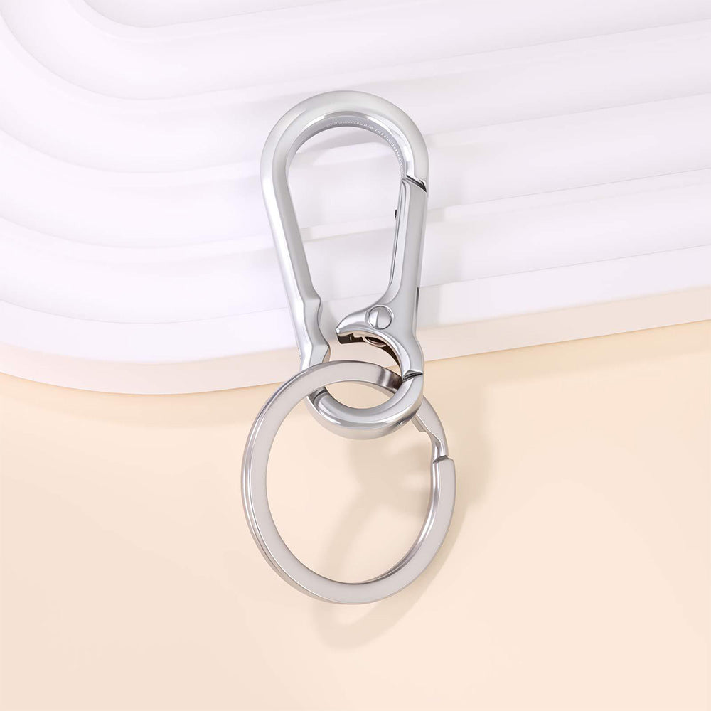 4 Pcs Metal Keychain Key Ring Clip Holder for Home Car Keys and Bags