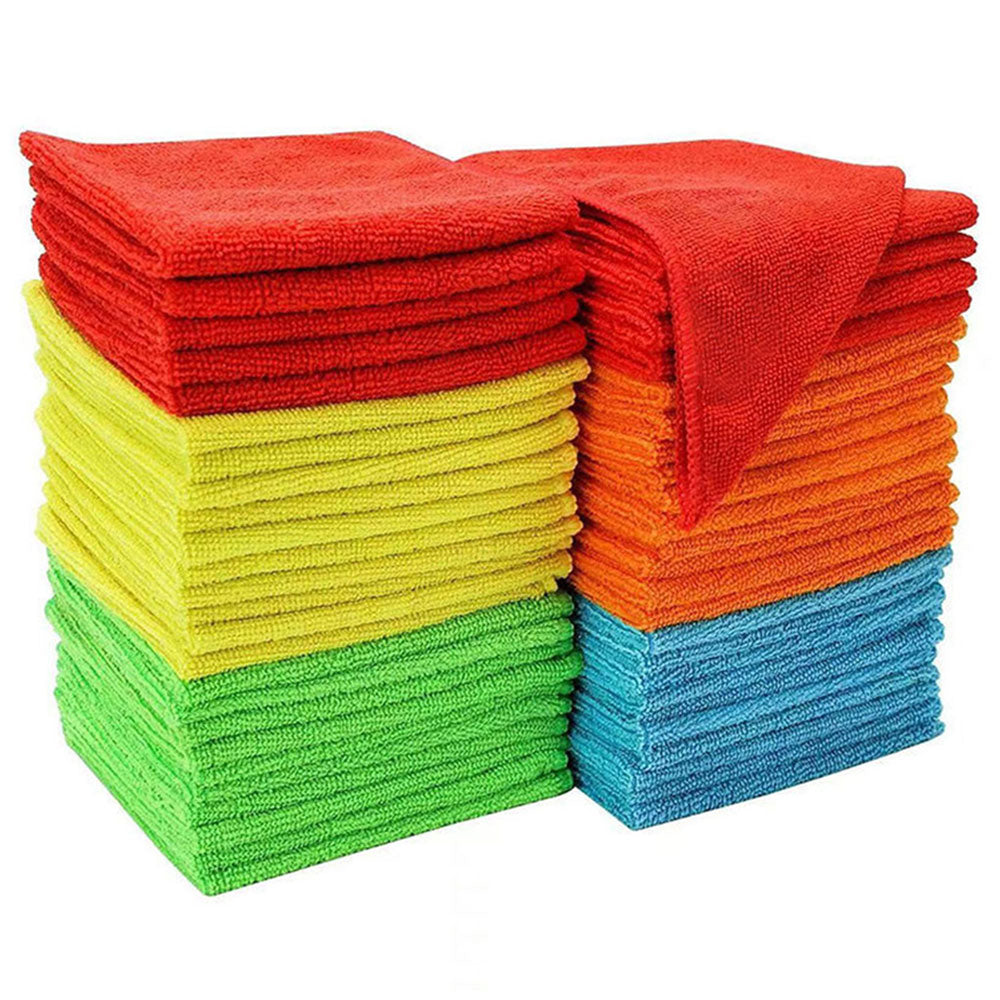 10Pcs 30x30CM Microfiber Cleaning Cloths Bulk Car Kitchen Glass Cleaning Towels