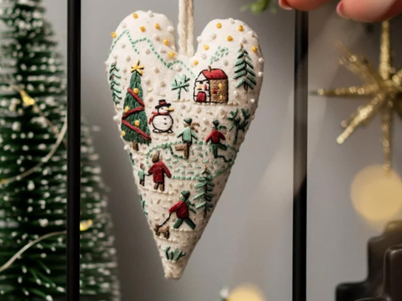 DIY Embroidery Christmas Ornament Kits Christmas Tree Hanging Ornament