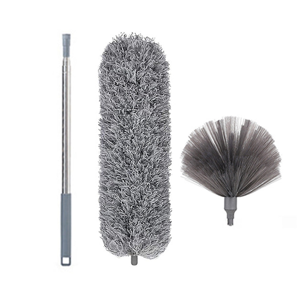 Three-Piece Cobweb Duster with Extension Pole for Ceiling Cleaning