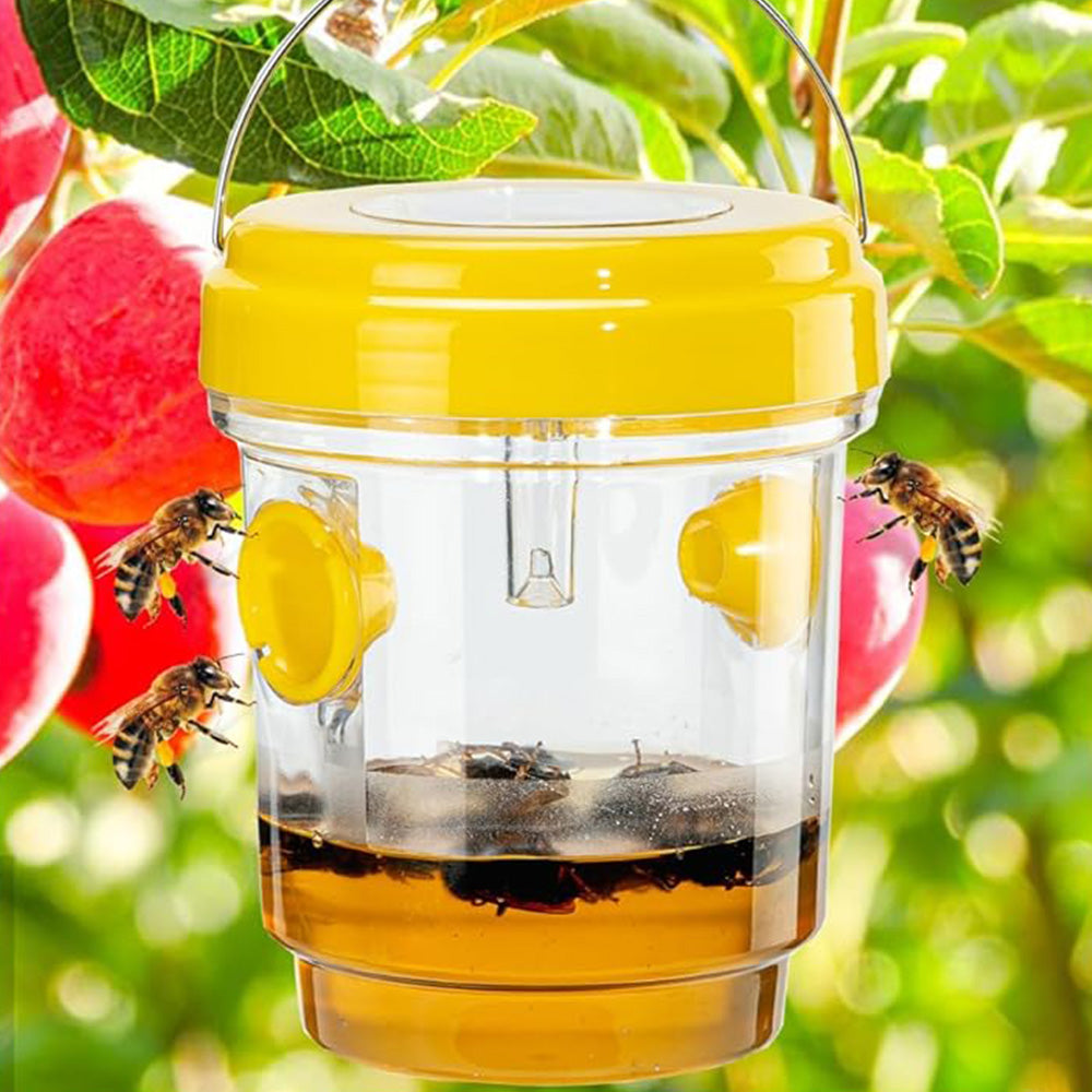 2Pcs Solar Powered Wasp Traps for Bees Hornets Outdoor Hanging Garden Protection