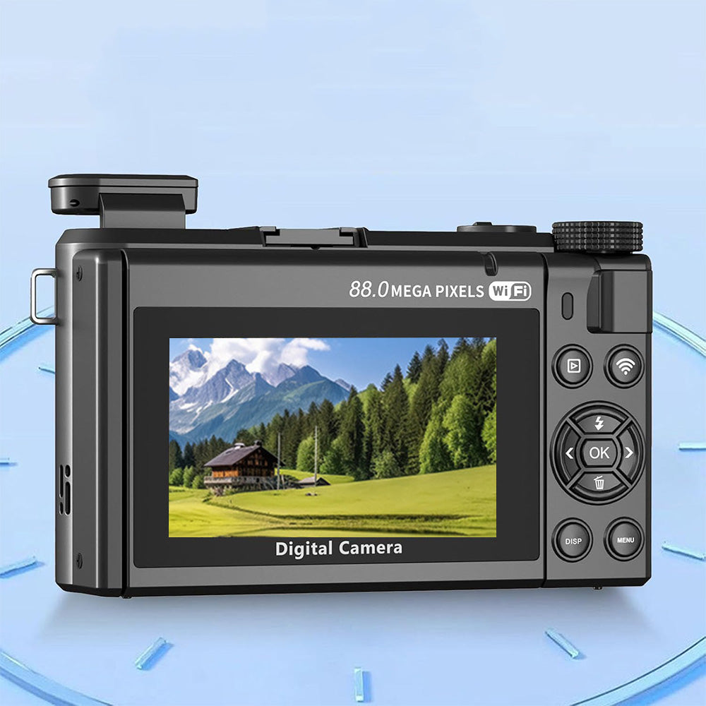 Digital Camera with Flip Screen WIFI Remote Control Vlogging Camera