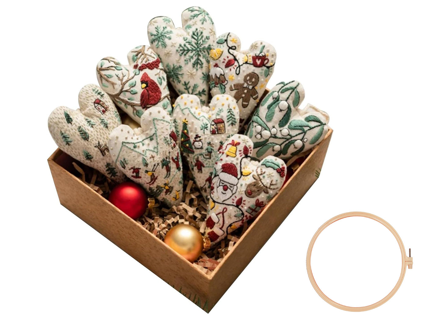 DIY Embroidery Christmas Ornament Kits Christmas Tree Hanging Ornament