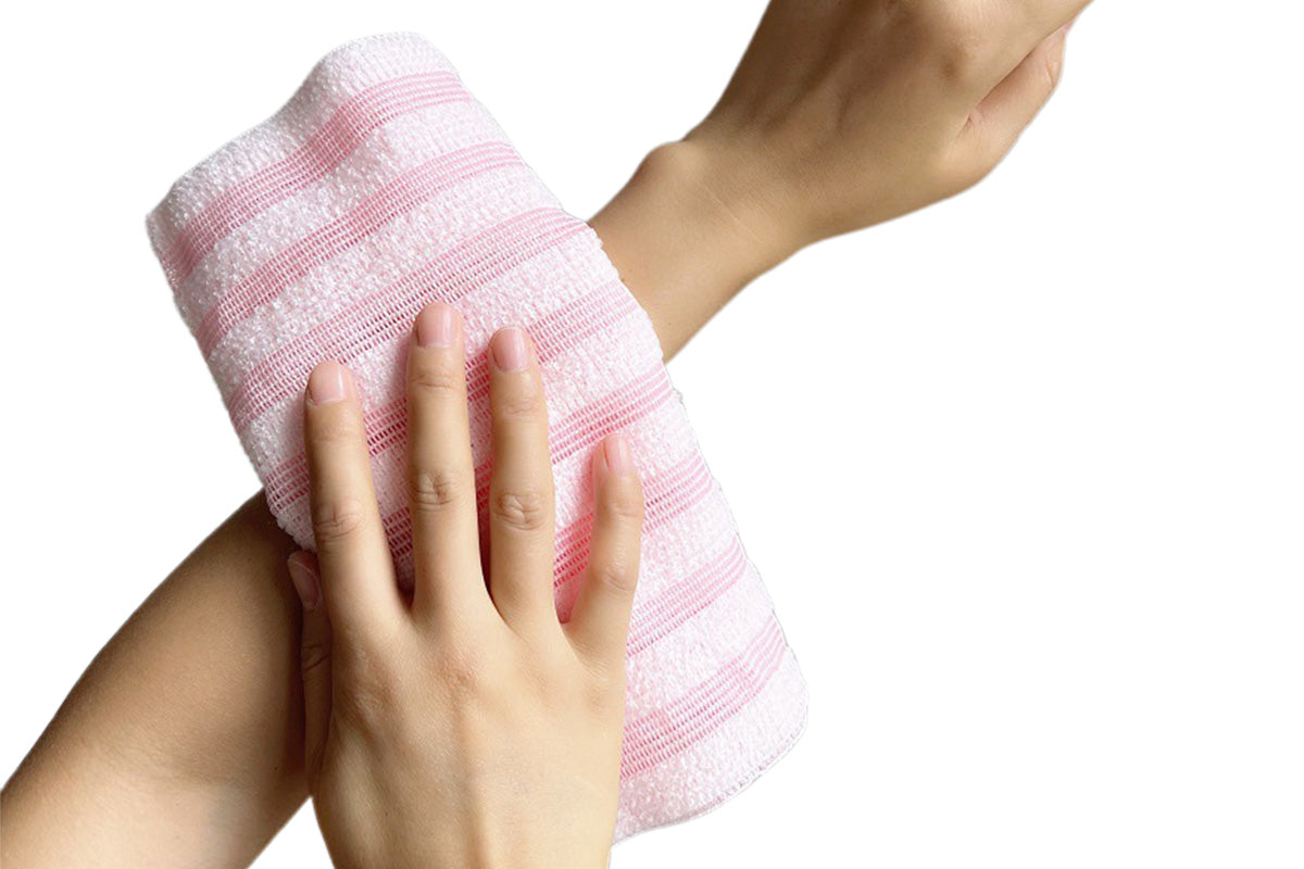 4Pcs Adult Exfoliating Washcloth Ultra-Long Back Scrubber for Shower Bath-Black