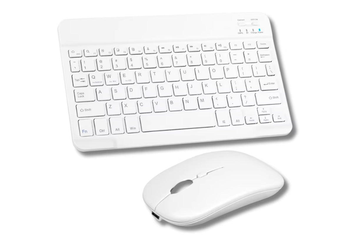 Ultra Slim Portable Wireless Bluetooth Keyboard Mouse Combo for Tablet Laptop