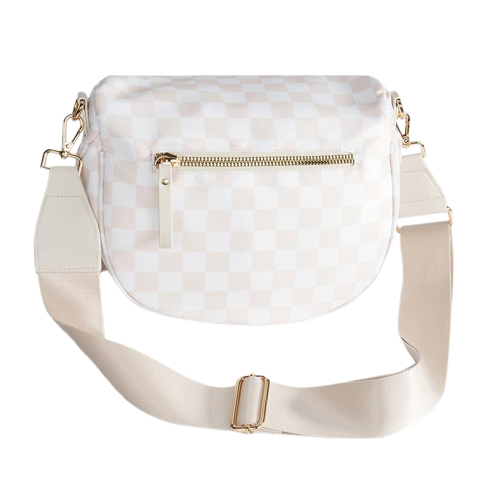 Checkered Crossbody Bag Bum Bag Women Sling Bag