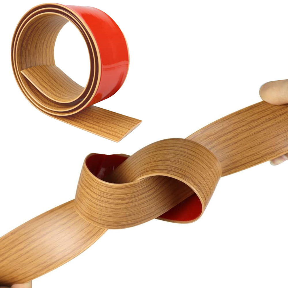 2Pcs 1M Length Self Adhesive Floor Transition Strip Elegant Wood Grain Design