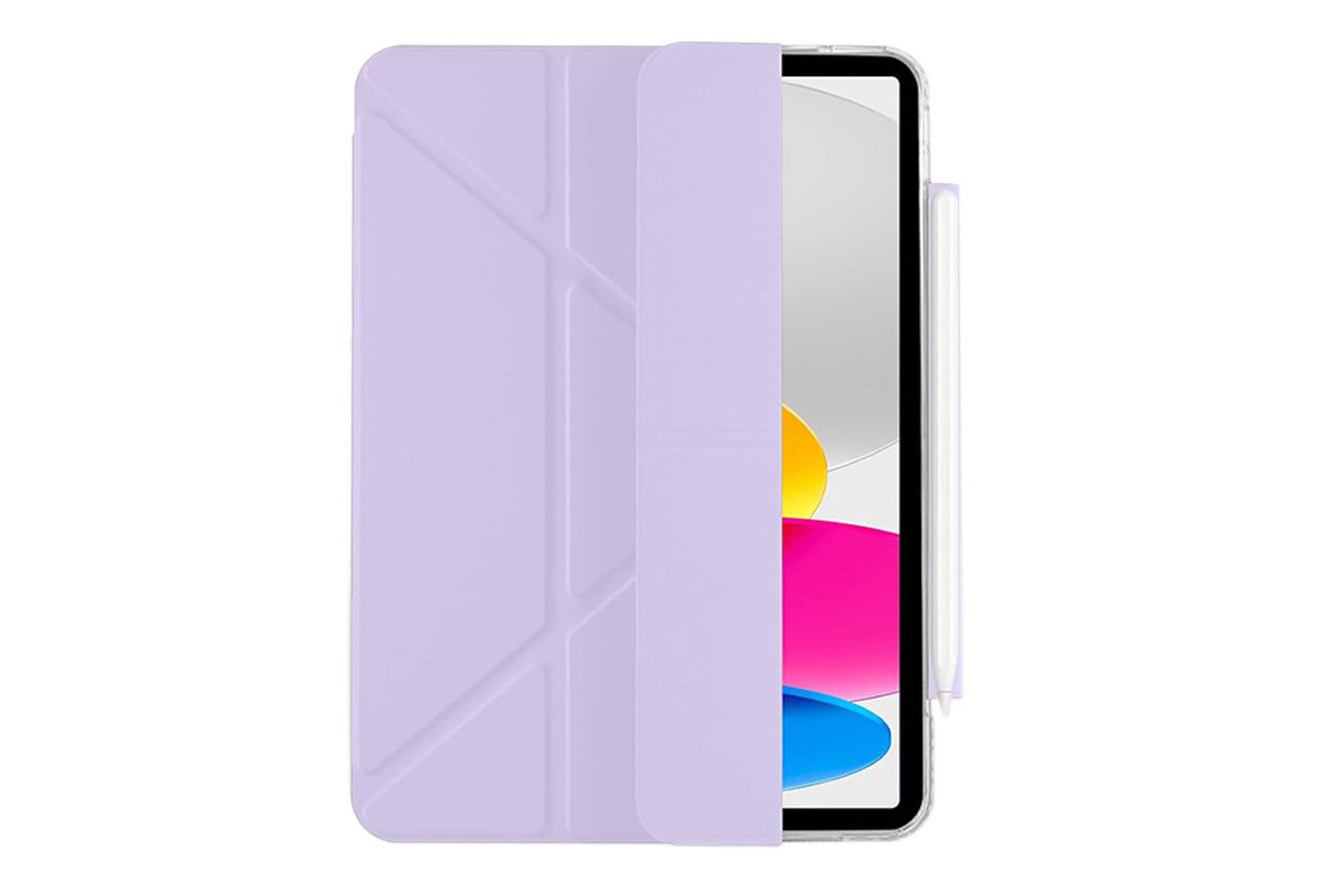 Anti-Bending PC Tablet Case with Multi-Angle Stand Pencil Holder for iPad
