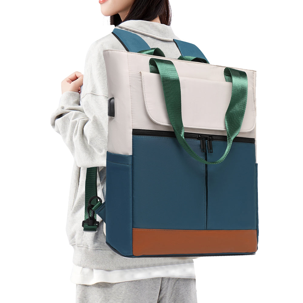 Water Resistant Travel Laptop Backpack with USB Charging Port