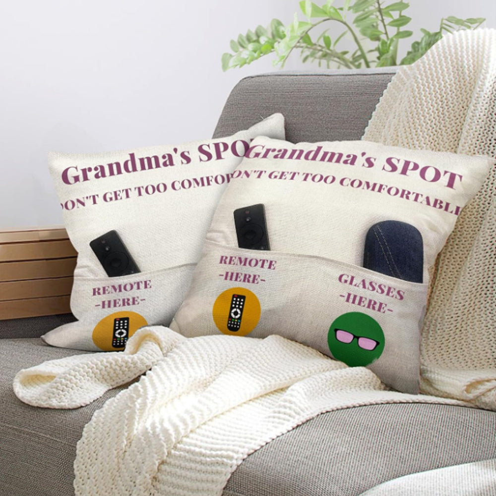 2Pcs Pillowcase with 2-Pocket for Sofa Home Decoration