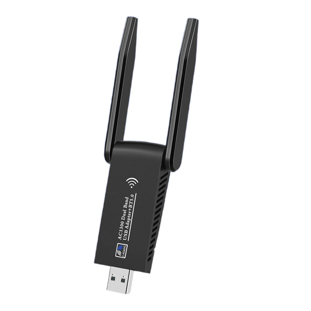 WiFi Wireless Adapter with Bluetooth 5.0 Dual Band 1300Mbps USB 3.0 for PC and Mac