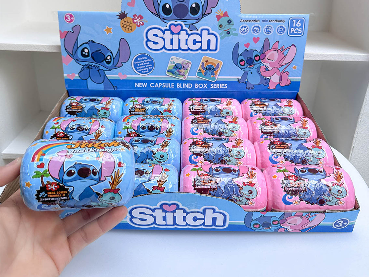 2Pcs Stitch-Inspired Capsule Blind Box Surprise Figure