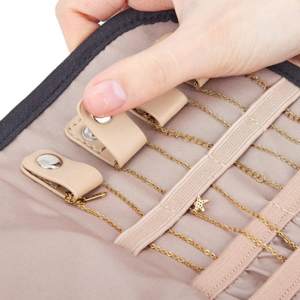 Foldable Roll Up Earring and Jewelry Organizer Travel Bags