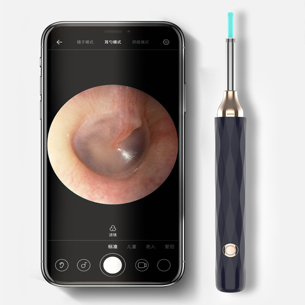 Wireless Ear Wax Removal Visual Ear Pick 6 LED Endoscope Otoscope with 8 Handheld Ear Sets