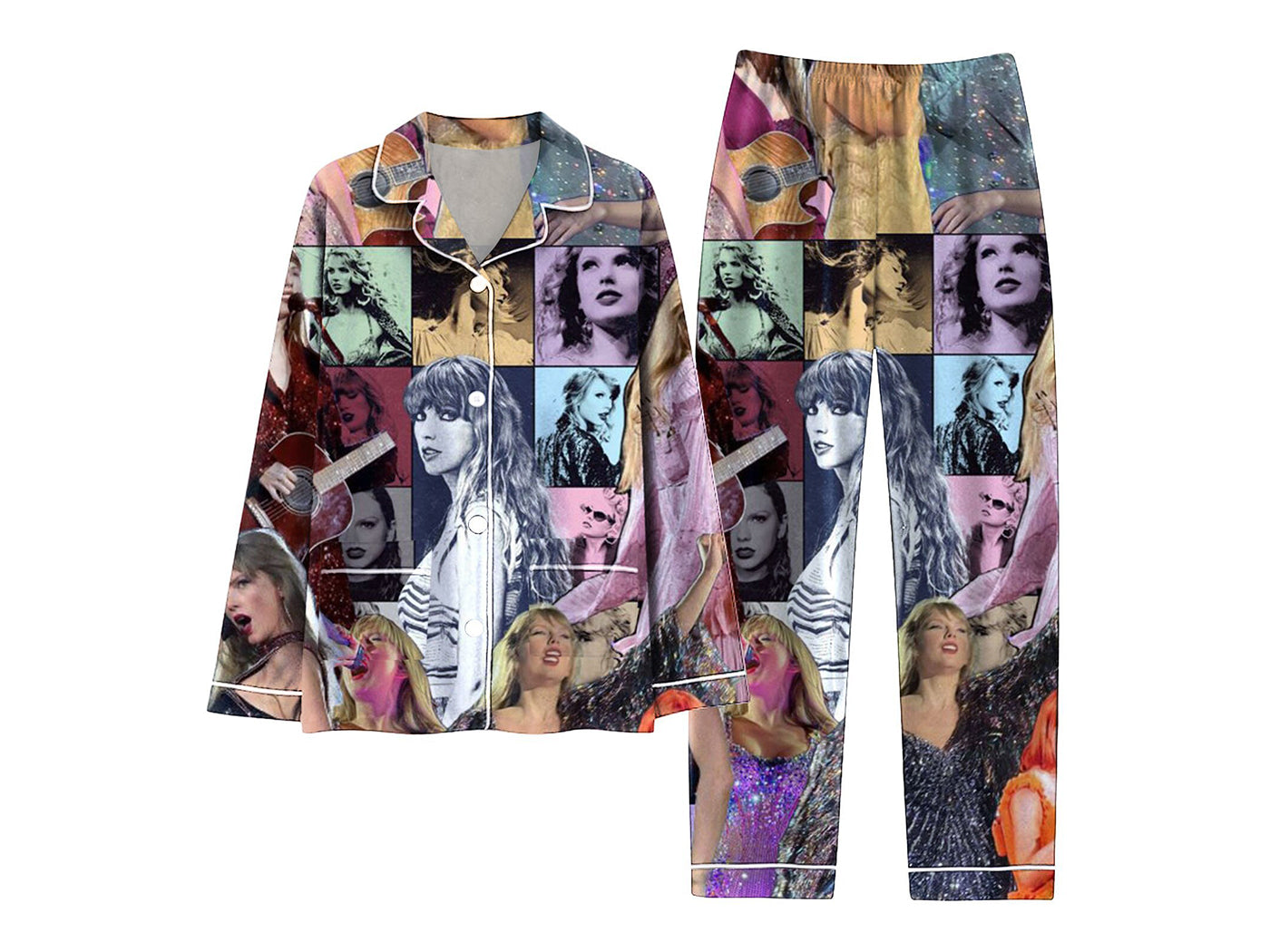 Taylor Swift Inspired Women's Sleepwear Long Sleeve Pajama Set