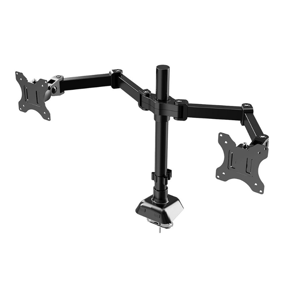 Dual Monitor Arm Mount Desk Stand For 13-27Inch Screen TV Max 9KG