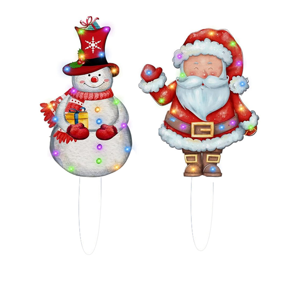 2-Piece Outdoor Christmas Stake Lights