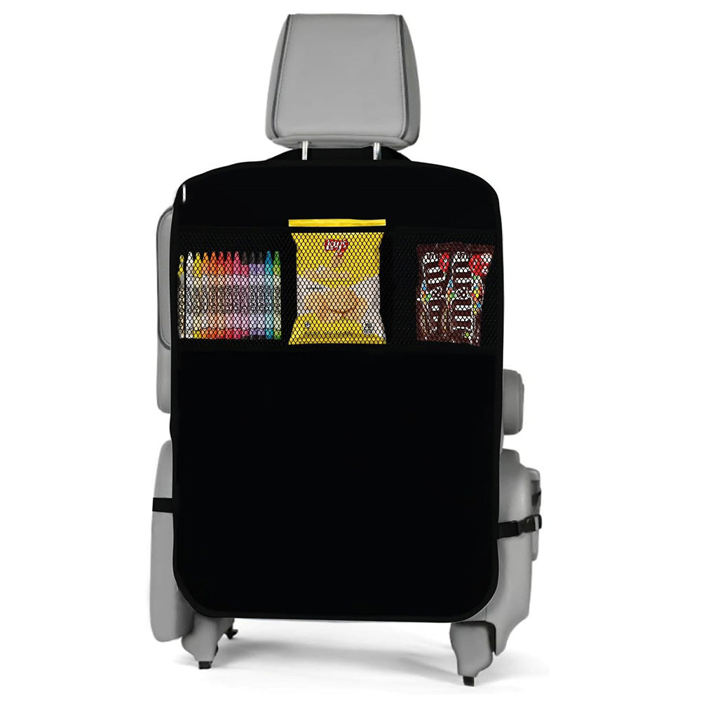 2 Piece Rear Auto Seat Back Covers and 3 Compartment Organizer Box