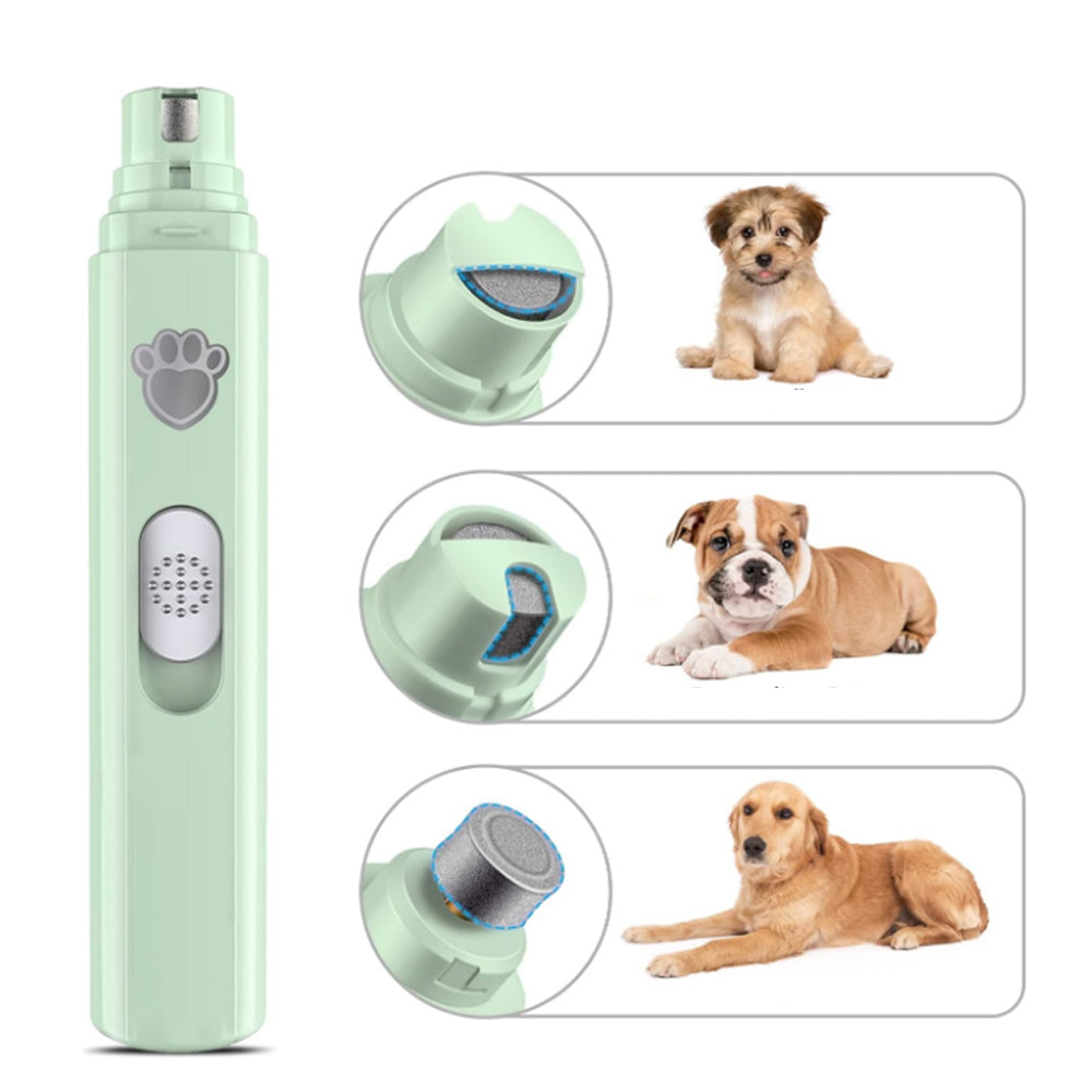 2Pcs Electric Pet Nail Claw Grooming Grinder Trimmer