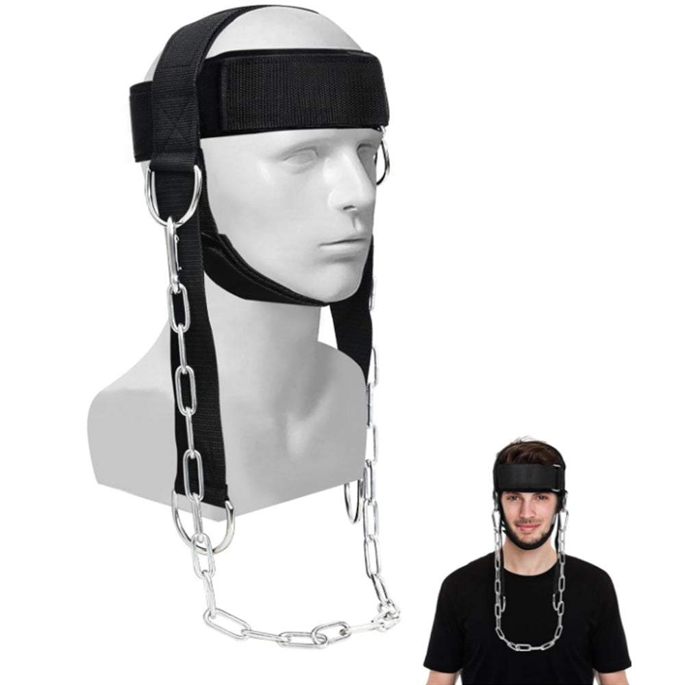 Weight Lifting Head Neck Harness Gym Workout Exercise Training Strap Belt