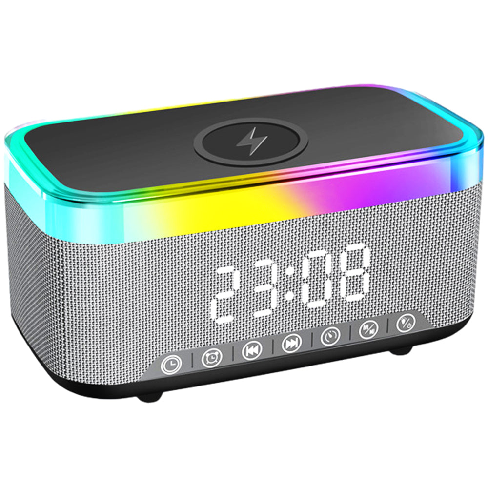Wireless Phone Charger Bluetooth Speaker Smart Alarm Clock Radio
